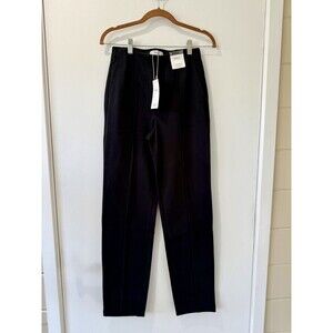NWT Marks & Spencer Black Tapered Pants Sz 8 High Rise Long Office Capsule